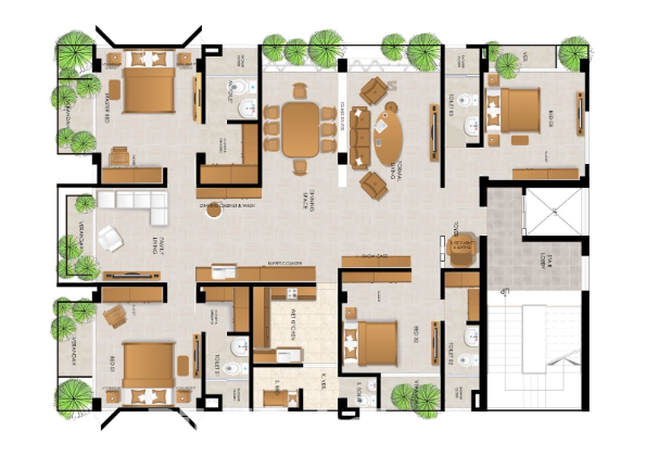 Two Side Open Flat Sector 6 Jolshiri Abashon